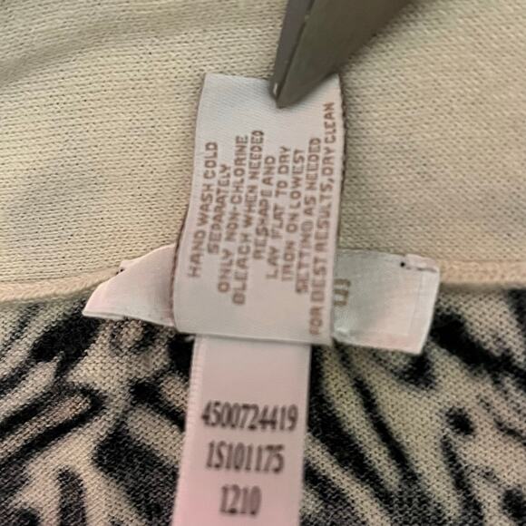 Chicos Cardigan Women’s Size 1/Medium Open Front Leopard Print Soft Cotton Rayon - Picture 3 of 9